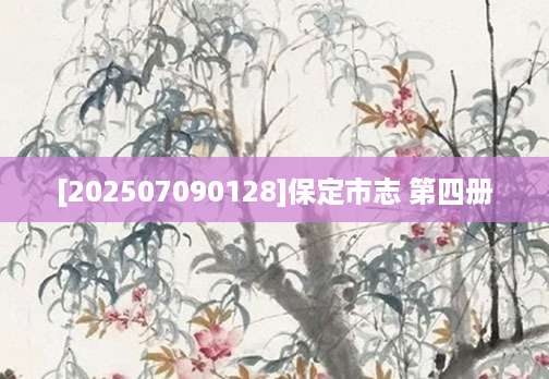 [202507090128]保定市志 第四册