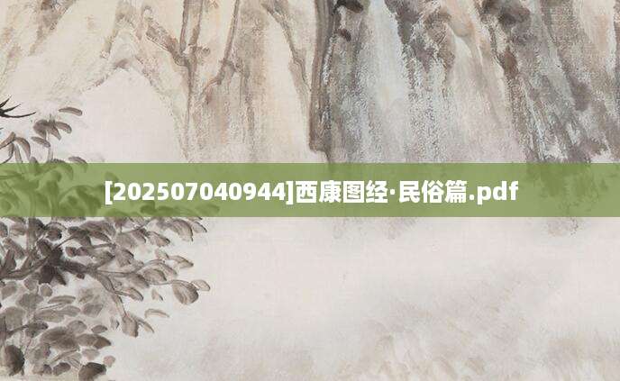[202507040944]西康图经·民俗篇.pdf