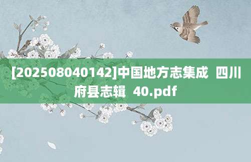 [202508040142]中国地方志集成  四川府县志辑  40.pdf