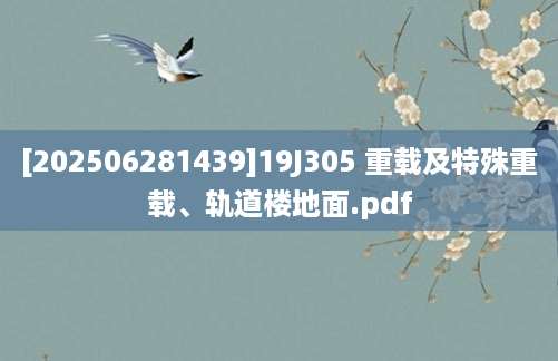 [202506281439]19J305 重载及特殊重载、轨道楼地面.pdf