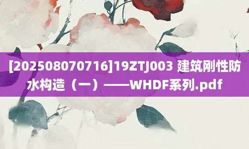 [202508070716]19ZTJ003 建筑刚性防水构造（一）——WHDF系列.pdf