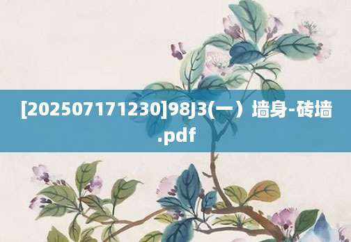 [202507171230]98J3(一）墙身-砖墙.pdf
