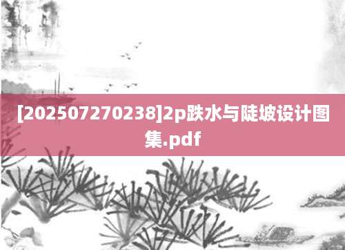 [202507270238]2p跌水与陡坡设计图集.pdf