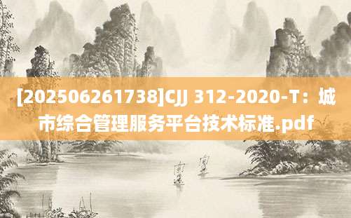 [202506261738]CJJ 312-2020-T：城市综合管理服务平台技术标准.pdf