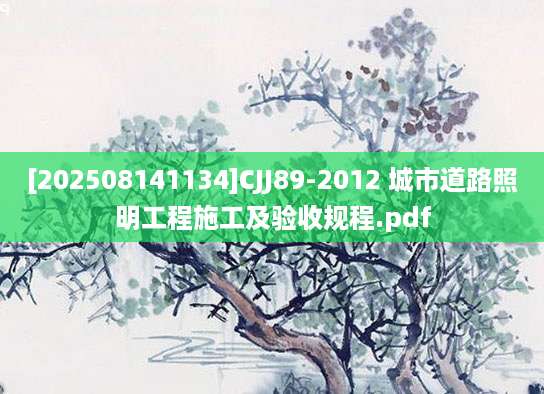 [202508141134]CJJ89-2012 城市道路照明工程施工及验收规程.pdf