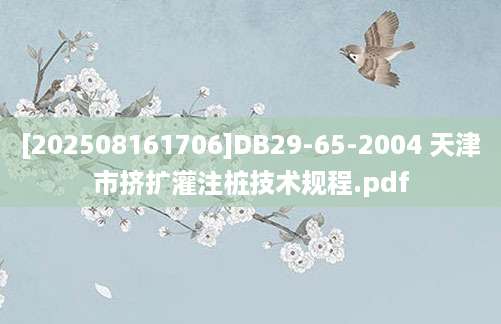 [202508161706]DB29-65-2004 天津市挤扩灌注桩技术规程.pdf