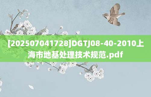 [202507041728]DGTJ08-40-2010上海市地基处理技术规范.pdf