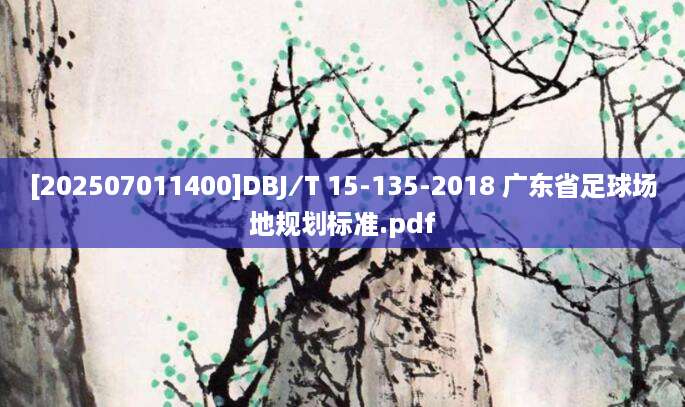 [202507011400]DBJ∕T 15-135-2018 广东省足球场地规划标准.pdf