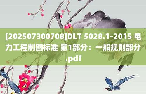 [202507300708]DLT 5028.1-2015 电力工程制图标准 第1部分：一般规则部分.pdf