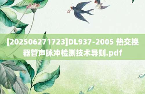 [202506271723]DL937-2005 热交换器管声脉冲检测技术导则.pdf