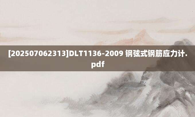 [202507062313]DLT1136-2009 钢弦式钢筋应力计.pdf