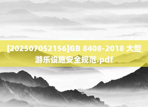 [202507052156]GB 8408-2018 大型游乐设施安全规范.pdf
