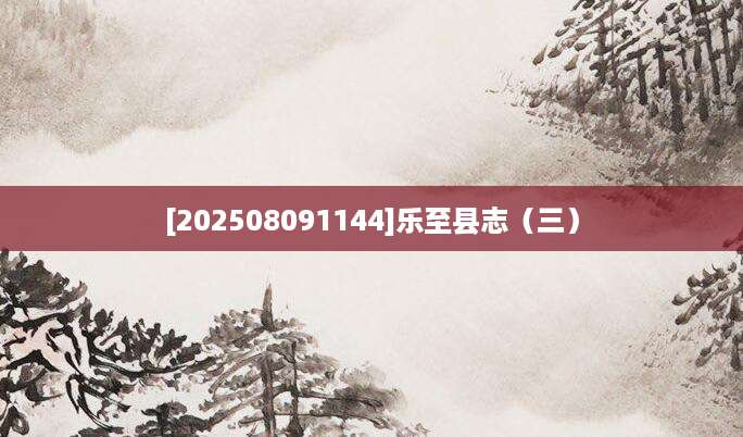 [202508091144]乐至县志（三）