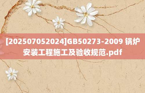 [202507052024]GB50273-2009 锅炉安装工程施工及验收规范.pdf