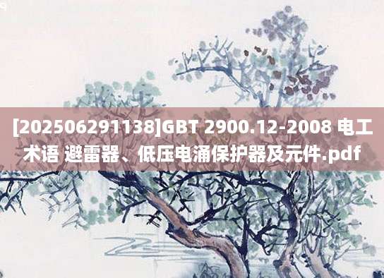 [202506291138]GBT 2900.12-2008 电工术语 避雷器、低压电涌保护器及元件.pdf