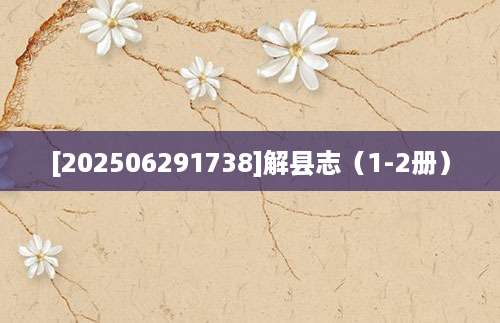 [202506291738]解县志（1-2册）