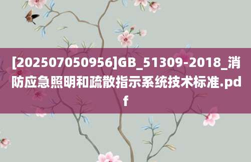 [202507050956]GB_51309-2018_消防应急照明和疏散指示系统技术标准.pdf