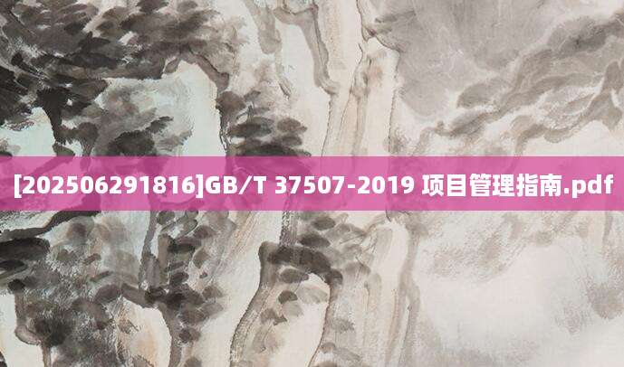 [202506291816]GB∕T 37507-2019 项目管理指南.pdf