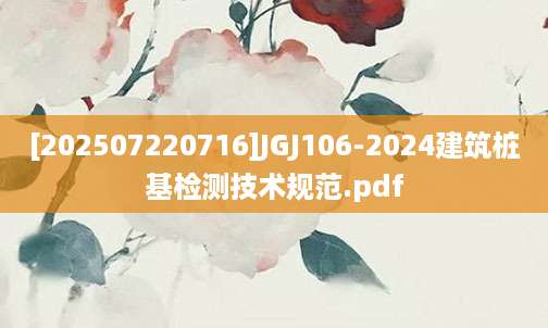 [202507220716]JGJ106-2024建筑桩基检测技术规范.pdf