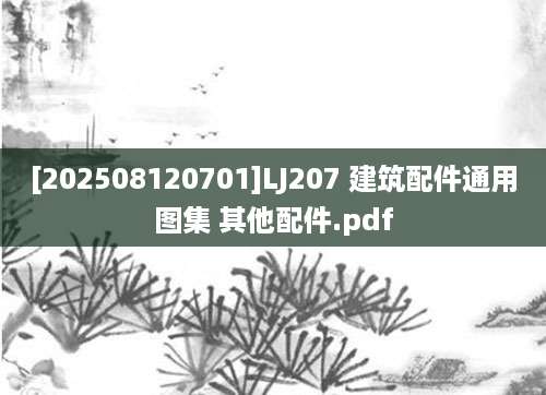 [202508120701]LJ207 建筑配件通用图集 其他配件.pdf