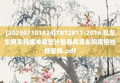 [202507101824]TBT2811-2016 机车车辆车钩缓冲装置计量器具货车钩尾框检修量具.pdf