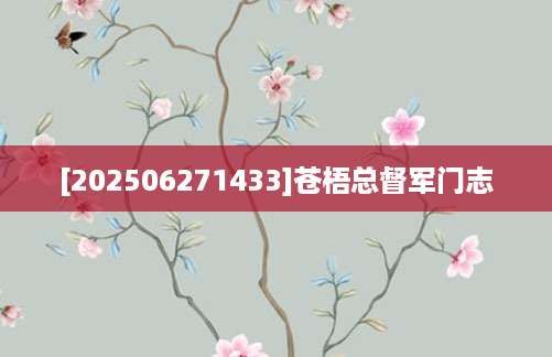 [202506271433]苍梧总督军门志