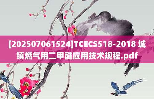 [202507061524]TCECS518-2018 城镇燃气用二甲醚应用技术规程.pdf