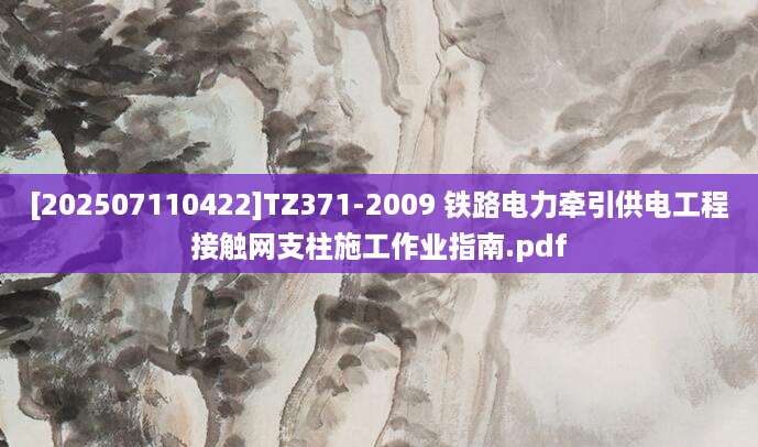 [202507110422]TZ371-2009 铁路电力牵引供电工程接触网支柱施工作业指南.pdf