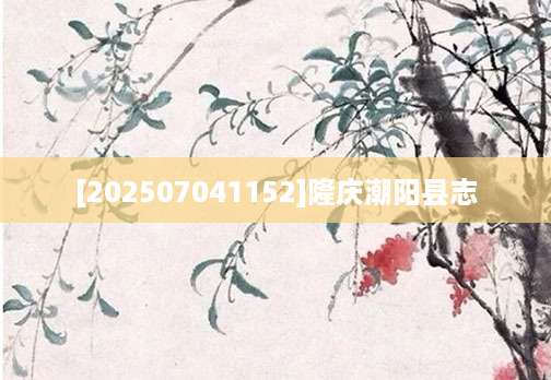 [202507041152]隆庆潮阳县志