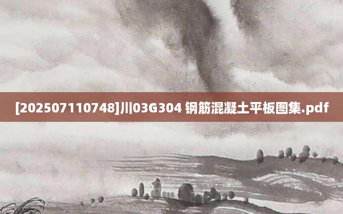 [202507110748]川03G304 钢筋混凝土平板图集.pdf