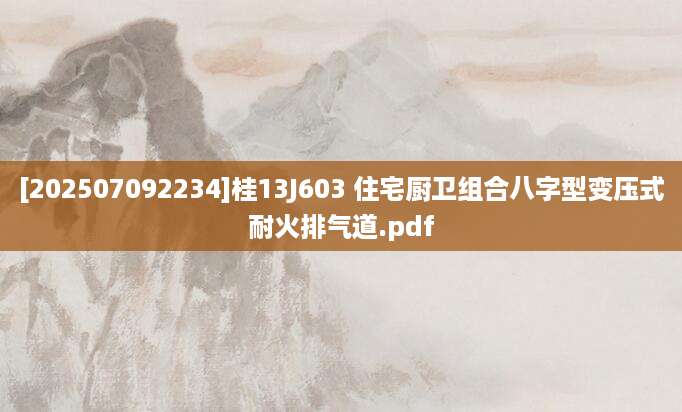 [202507092234]桂13J603 住宅厨卫组合八字型变压式耐火排气道.pdf