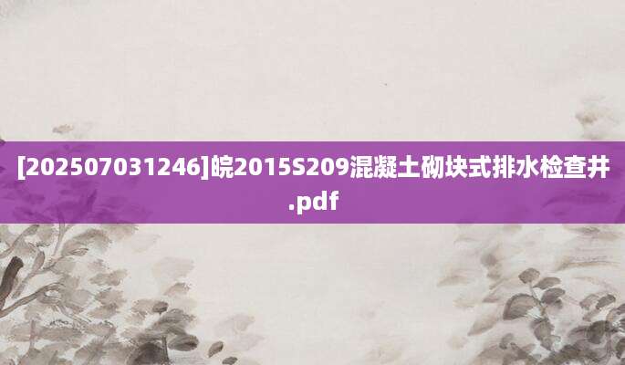 [202507031246]皖2015S209混凝土砌块式排水检查井.pdf