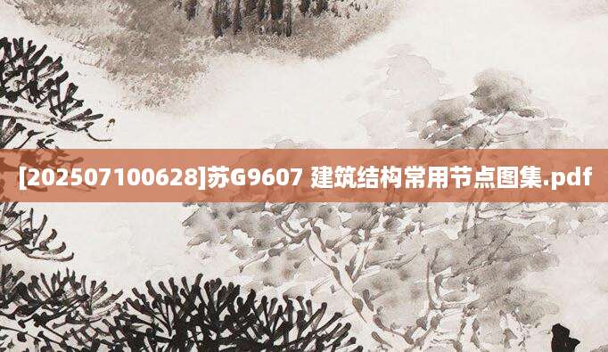 [202507100628]苏G9607 建筑结构常用节点图集.pdf