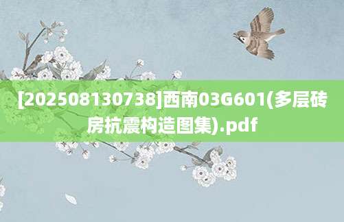 [202508130738]西南03G601(多层砖房抗震构造图集).pdf