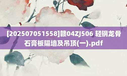 [202507051558]赣04ZJ506 轻钢龙骨石膏板隔墙及吊顶(一).pdf