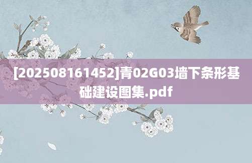 [202508161452]青02G03墙下条形基础建设图集.pdf