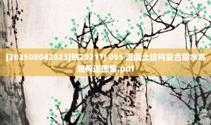 [202508042023]陕2021TJ 055 混凝土结构复合防水系统构造图集.pdf