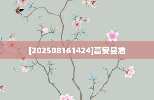 [202508161424]高安县志