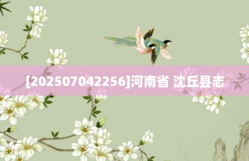 [202507042256]河南省 沈丘县志