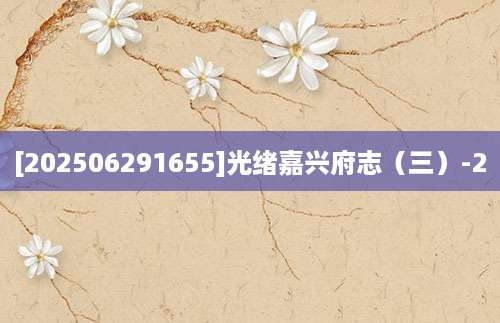 [202506291655]光绪嘉兴府志（三）-2