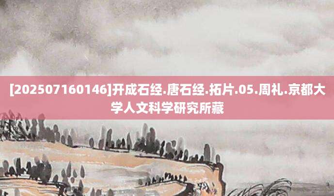 [202507160146]开成石经.唐石经.拓片.05.周礼.京都大学人文科学研究所藏