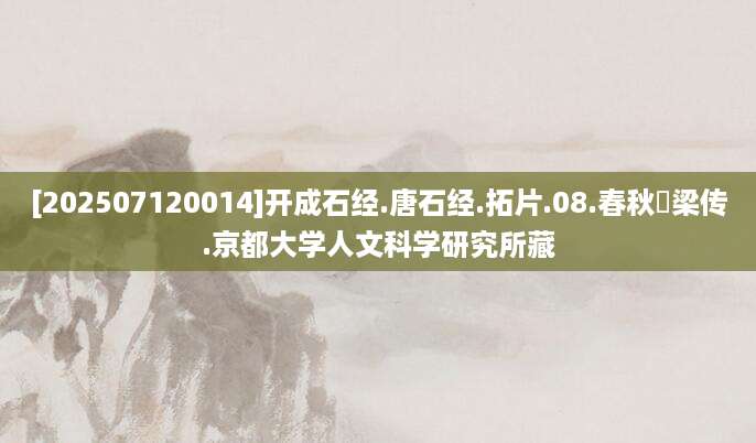 [202507120014]开成石经.唐石经.拓片.08.春秋穀梁传.京都大学人文科学研究所藏