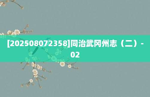 [202508072358]同治武冈州志（二）-02