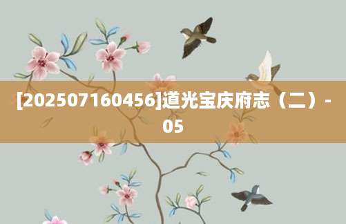 [202507160456]道光宝庆府志（二）-05