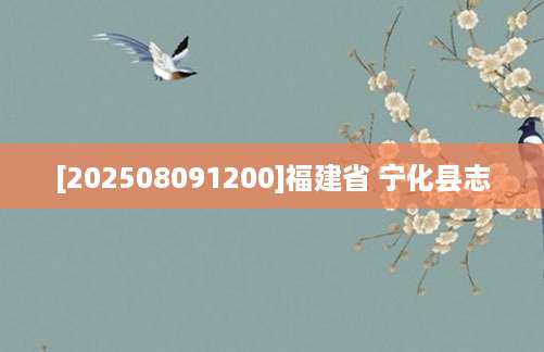 [202508091200]福建省 宁化县志