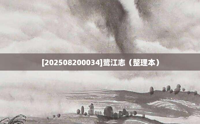 [202508200034]鹭江志（整理本）