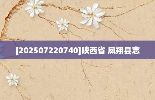 [202507220740]陕西省 凤翔县志