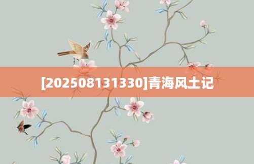 [202508131330]青海风土记