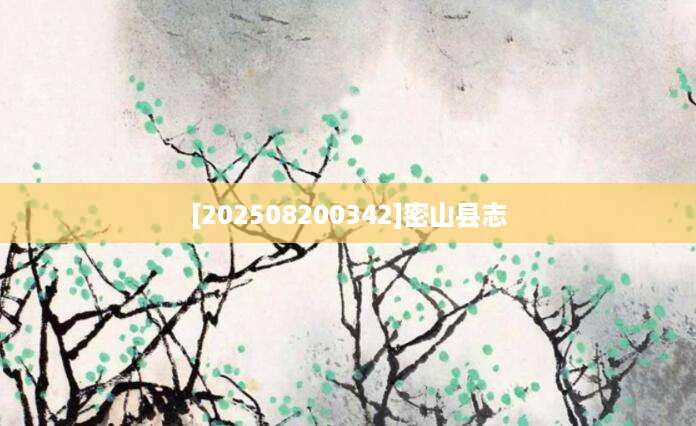 [202508200342]密山县志