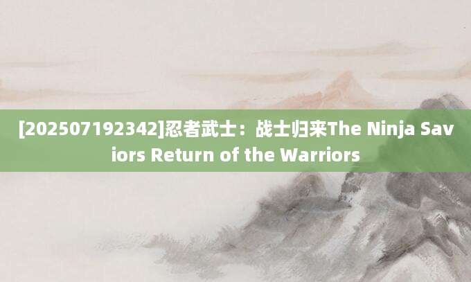 [202507192342]忍者武士：战士归来The Ninja Saviors Return of the Warriors
